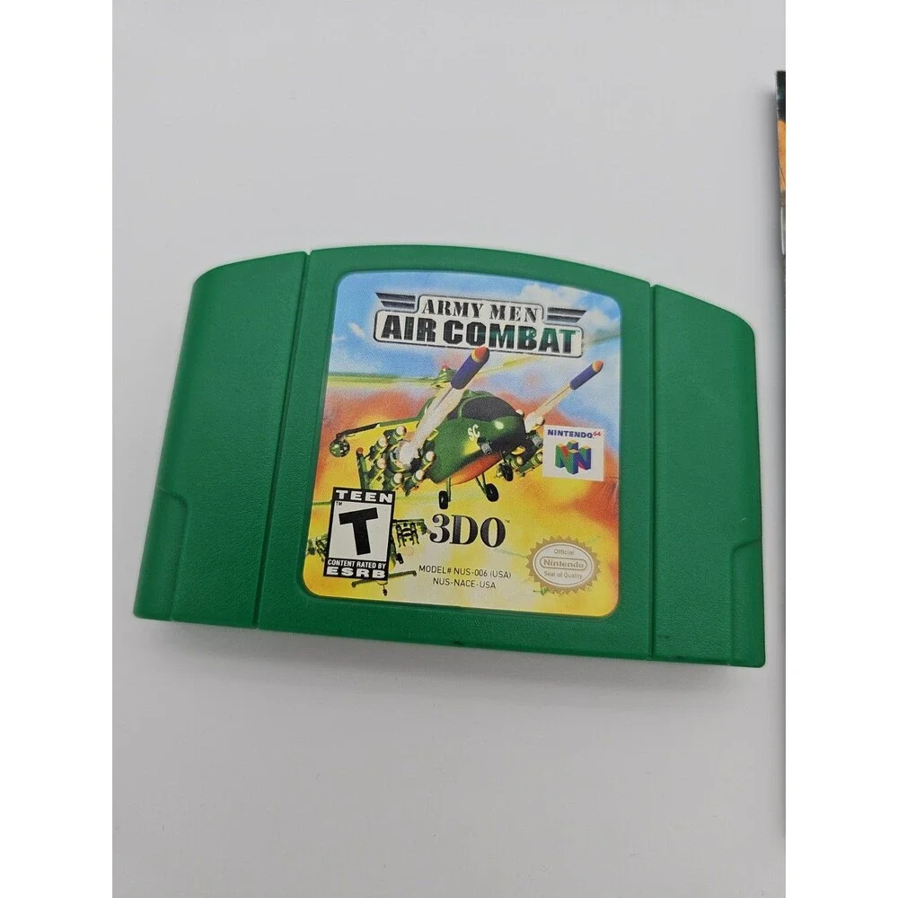 Nintendo 64 N64 Army Men Air Combat Authentic Game Tested Working With Manuel